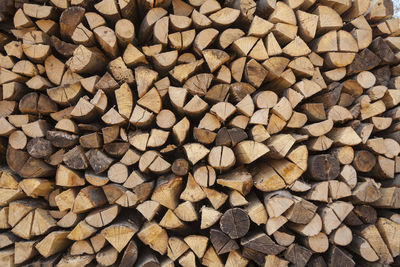 Full frame shot of logs