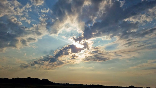 Low angle view of sky during sunset