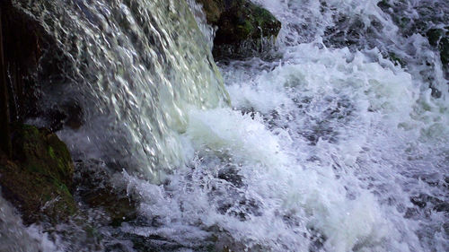 High angle view of waterfall