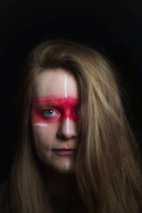 Close-up portrait of a beautiful young woman