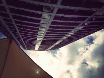 Low angle view of modern building against sky