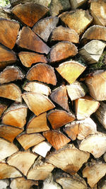 Full frame shot of firewood