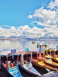 The beautiful shikaras over the mesmerizing dal lake