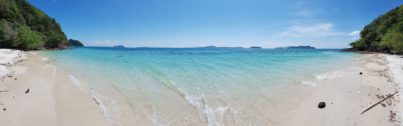 Panoramic view of beach against sky