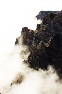 Low angle view of mountain against sky