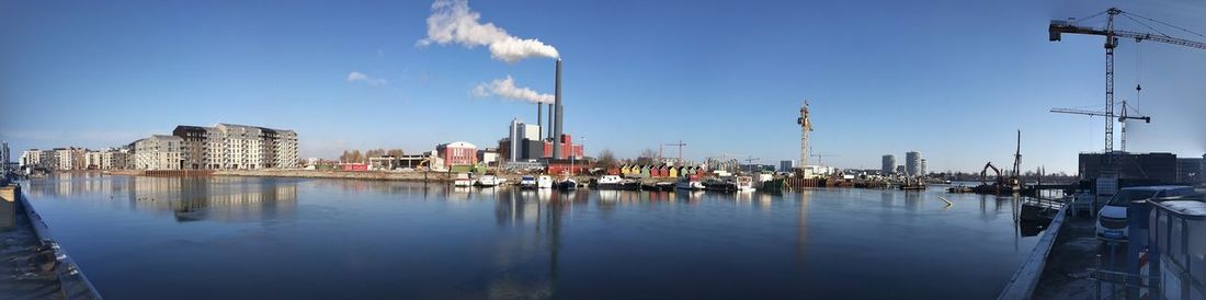 Panoramic view of city against sky