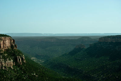 Scenic view of landscape against clear sky