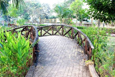 View of bridge in park