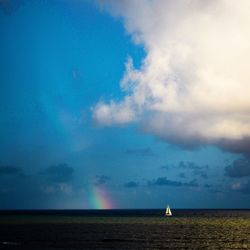 Scenic view of land against sky