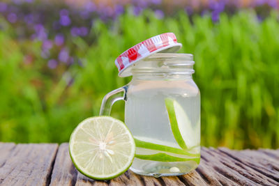 Close-up of drink on table