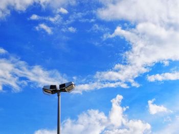 Low angle view of blue sky and clouds