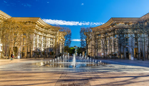 View of historical building against blue sky