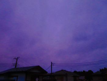 Low angle view of silhouette buildings against sky