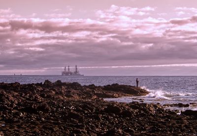 Scenic view of sea against sky