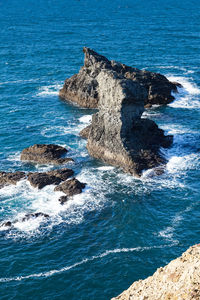 Rock formation on sea shore