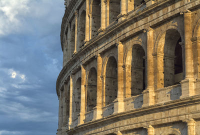 Low angle view of historical building against sky