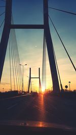 View of suspension bridge against sky