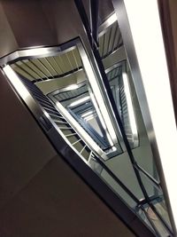 Low angle view of spiral staircase of building