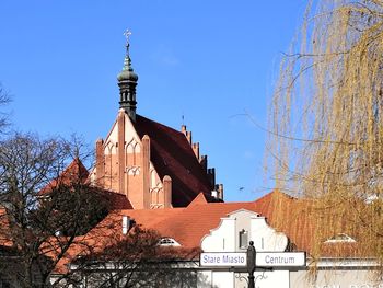 Exterior of building against clear blue sky