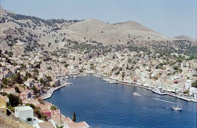 High angle view of symi