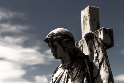 Low angle view of statue