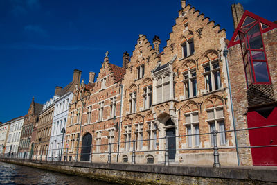 Canals of the historical and beautiful bruges town in belgium