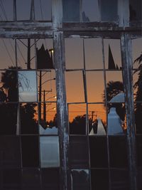 View of building through window