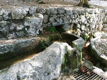 Close-up of stone wall