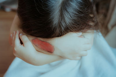 Close-up portrait of woman