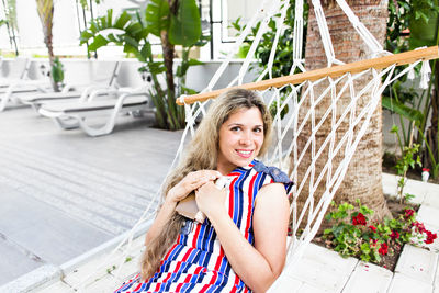 Portrait of a smiling young woman