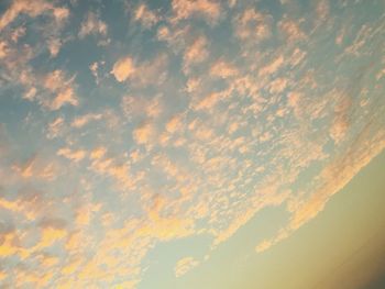 Low angle view of cloudy sky