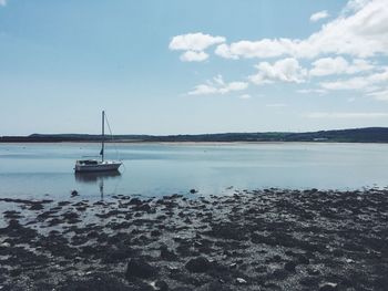 Scenic view of calm sea against sky