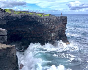 Scenic view of sea against sky