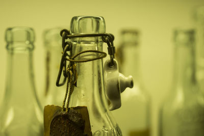 Close-up of glass bottle