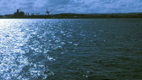 Scenic view of sea against sky