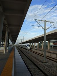 Railroad station platform