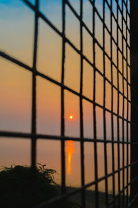 Close-up of orange sky during sunset