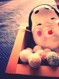 Close-up of stuffed toy on table