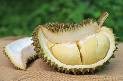Close-up of fruit on table