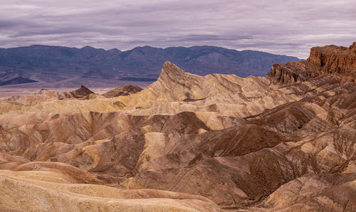 Scenic view of dramatic landscape against sky