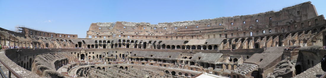 Low angle view of historical building against clear sky