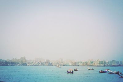 Boat sailing in river