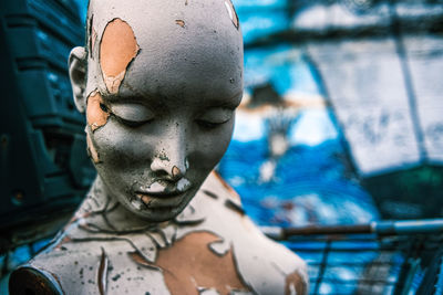 Close-up of human skeleton