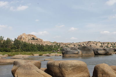 Rock formations against sky