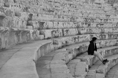 Man sitting on steps