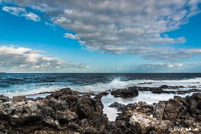 Scenic view of sea against sky