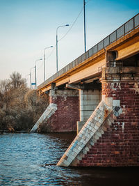 Bridge over river against sky