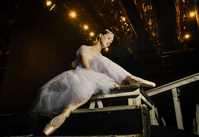 Ballerina before going on stage