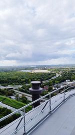 High angle view of cityscape against sky