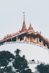 View of temple building against clear sky